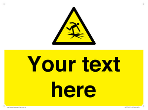 Custom warning thin ice